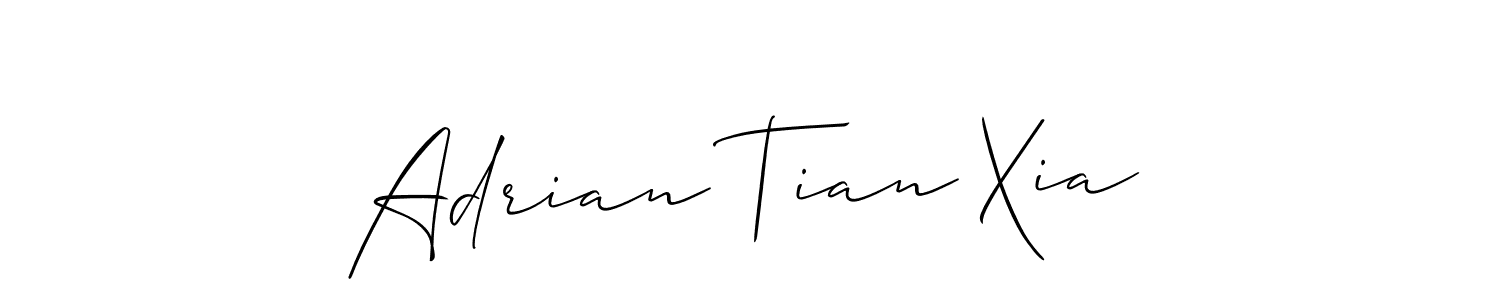 if you are searching for the best signature style for your name Adrian Tian Xia. so please give up your signature search. here we have designed multiple signature styles  using Allison_Script. Adrian Tian Xia signature style 2 images and pictures png