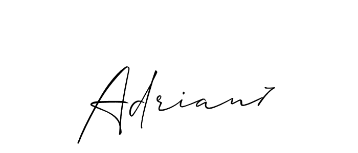 if you are searching for the best signature style for your name Adrian7. so please give up your signature search. here we have designed multiple signature styles  using Allison_Script. Adrian7 signature style 2 images and pictures png