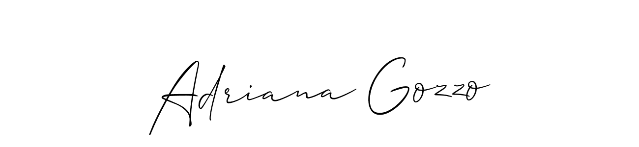 Allison_Script is a professional signature style that is perfect for those who want to add a touch of class to their signature. It is also a great choice for those who want to make their signature more unique. Get Adriana Gozzo name to fancy signature for free. Adriana Gozzo signature style 2 images and pictures png