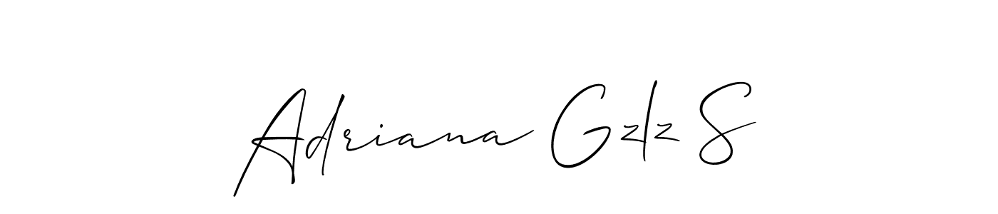 How to make Adriana Gzlz S name signature. Use Allison_Script style for creating short signs online. This is the latest handwritten sign. Adriana Gzlz S signature style 2 images and pictures png