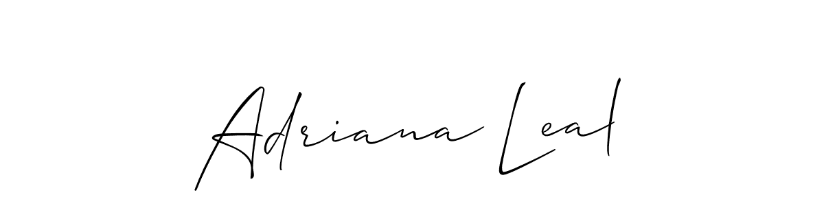 Make a beautiful signature design for name Adriana Leal. With this signature (Allison_Script) style, you can create a handwritten signature for free. Adriana Leal signature style 2 images and pictures png