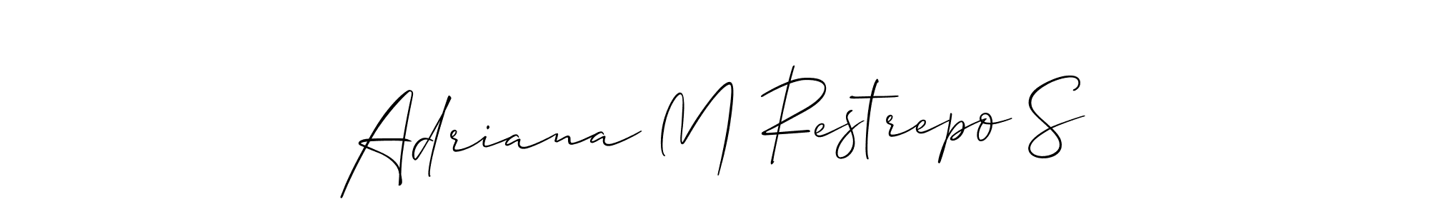 You should practise on your own different ways (Allison_Script) to write your name (Adriana M Restrepo S) in signature. don't let someone else do it for you. Adriana M Restrepo S signature style 2 images and pictures png
