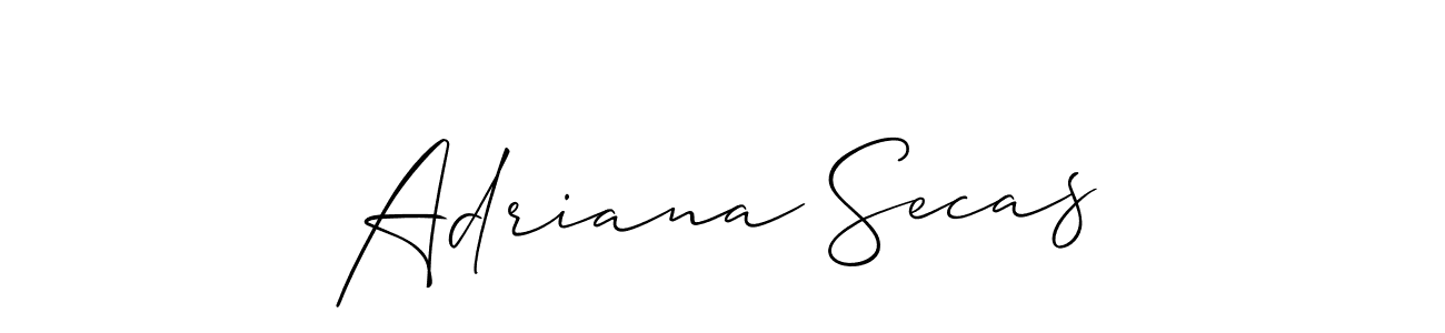 Design your own signature with our free online signature maker. With this signature software, you can create a handwritten (Allison_Script) signature for name Adriana Secas. Adriana Secas signature style 2 images and pictures png