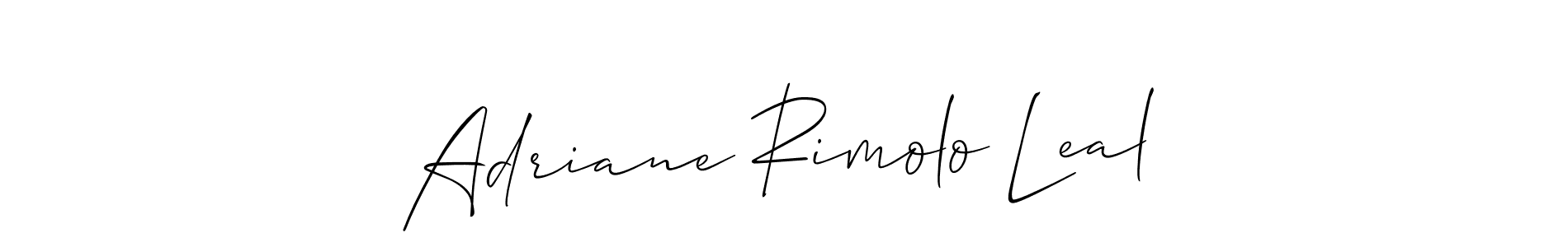Design your own signature with our free online signature maker. With this signature software, you can create a handwritten (Allison_Script) signature for name Adriane Rimolo Leal. Adriane Rimolo Leal signature style 2 images and pictures png