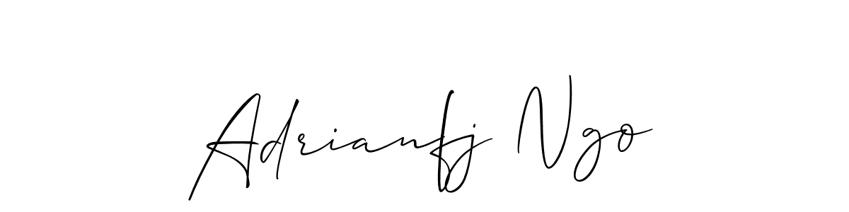 Adrianfj Ngo stylish signature style. Best Handwritten Sign (Allison_Script) for my name. Handwritten Signature Collection Ideas for my name Adrianfj Ngo. Adrianfj Ngo signature style 2 images and pictures png