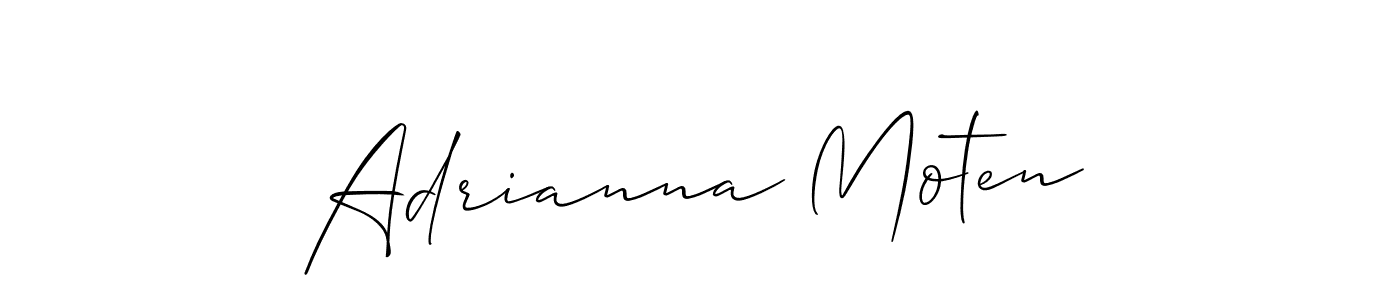 Adrianna Moten stylish signature style. Best Handwritten Sign (Allison_Script) for my name. Handwritten Signature Collection Ideas for my name Adrianna Moten. Adrianna Moten signature style 2 images and pictures png