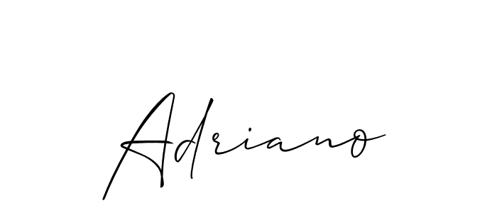 Make a beautiful signature design for name Adriano. With this signature (Allison_Script) style, you can create a handwritten signature for free. Adriano signature style 2 images and pictures png