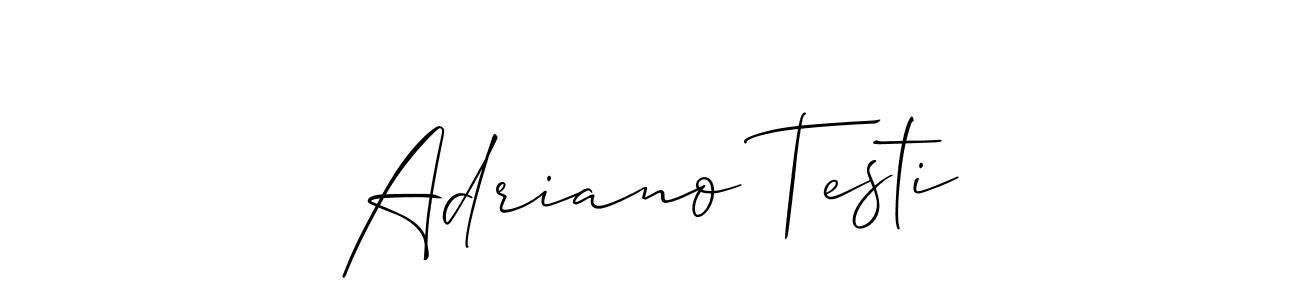 How to make Adriano Testi name signature. Use Allison_Script style for creating short signs online. This is the latest handwritten sign. Adriano Testi signature style 2 images and pictures png