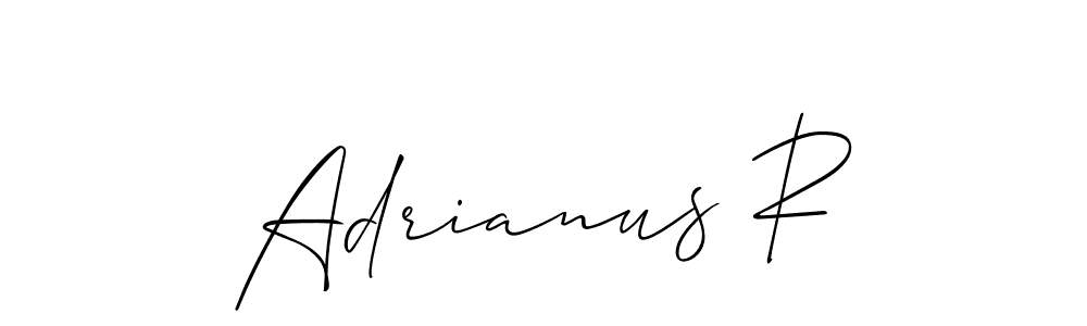 Use a signature maker to create a handwritten signature online. With this signature software, you can design (Allison_Script) your own signature for name Adrianus R. Adrianus R signature style 2 images and pictures png