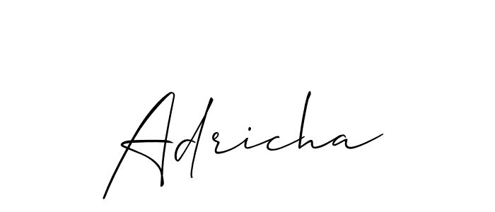 if you are searching for the best signature style for your name Adricha. so please give up your signature search. here we have designed multiple signature styles  using Allison_Script. Adricha signature style 2 images and pictures png