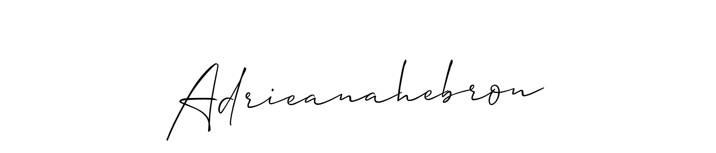 Make a beautiful signature design for name Adrieanahebron. With this signature (Allison_Script) style, you can create a handwritten signature for free. Adrieanahebron signature style 2 images and pictures png