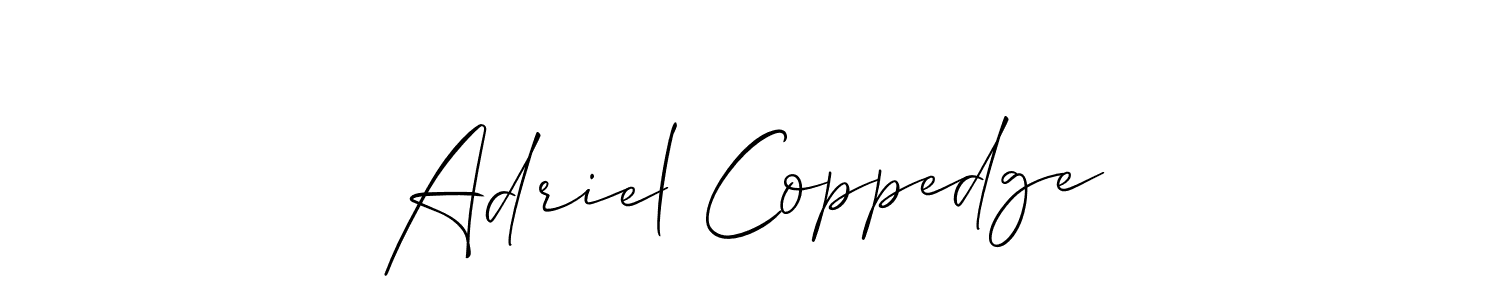 The best way (Allison_Script) to make a short signature is to pick only two or three words in your name. The name Adriel Coppedge include a total of six letters. For converting this name. Adriel Coppedge signature style 2 images and pictures png