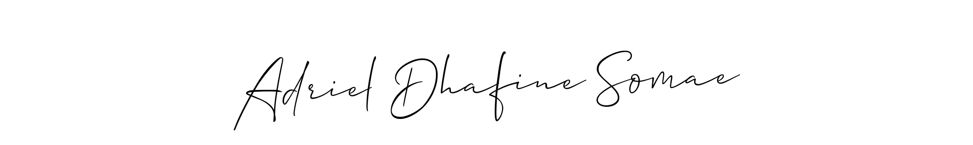 This is the best signature style for the Adriel Dhafine Somae name. Also you like these signature font (Allison_Script). Mix name signature. Adriel Dhafine Somae signature style 2 images and pictures png