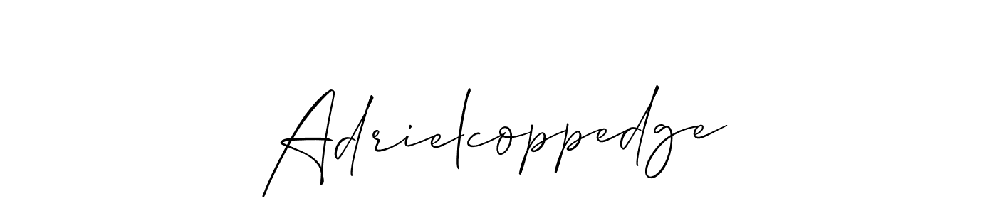 How to Draw Adrielcoppedge signature style? Allison_Script is a latest design signature styles for name Adrielcoppedge. Adrielcoppedge signature style 2 images and pictures png