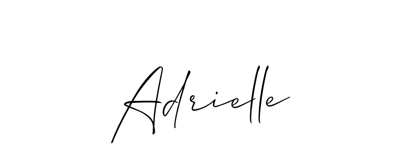 Use a signature maker to create a handwritten signature online. With this signature software, you can design (Allison_Script) your own signature for name Adrielle. Adrielle signature style 2 images and pictures png