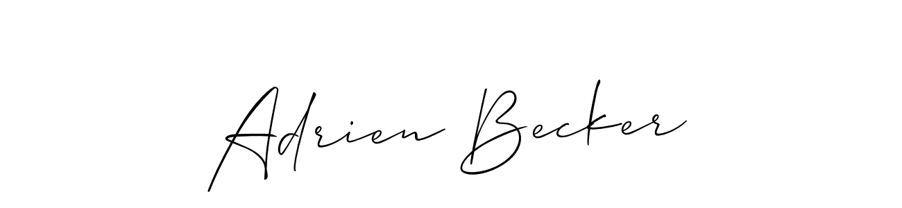 Use a signature maker to create a handwritten signature online. With this signature software, you can design (Allison_Script) your own signature for name Adrien Becker. Adrien Becker signature style 2 images and pictures png