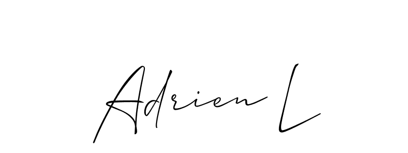 Also we have Adrien L name is the best signature style. Create professional handwritten signature collection using Allison_Script autograph style. Adrien L signature style 2 images and pictures png