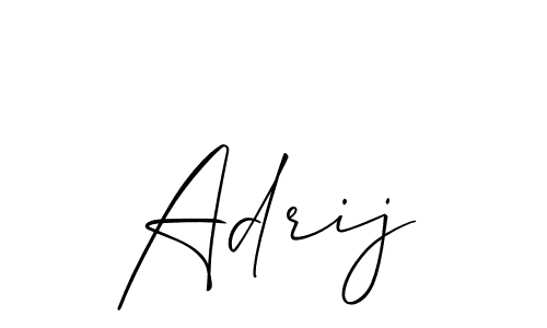 Allison_Script is a professional signature style that is perfect for those who want to add a touch of class to their signature. It is also a great choice for those who want to make their signature more unique. Get Adrij name to fancy signature for free. Adrij signature style 2 images and pictures png