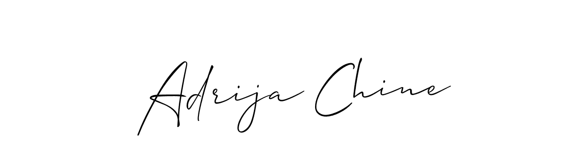 It looks lik you need a new signature style for name Adrija Chine. Design unique handwritten (Allison_Script) signature with our free signature maker in just a few clicks. Adrija Chine signature style 2 images and pictures png