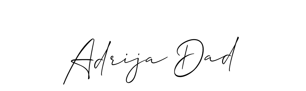 Allison_Script is a professional signature style that is perfect for those who want to add a touch of class to their signature. It is also a great choice for those who want to make their signature more unique. Get Adrija Dad name to fancy signature for free. Adrija Dad signature style 2 images and pictures png