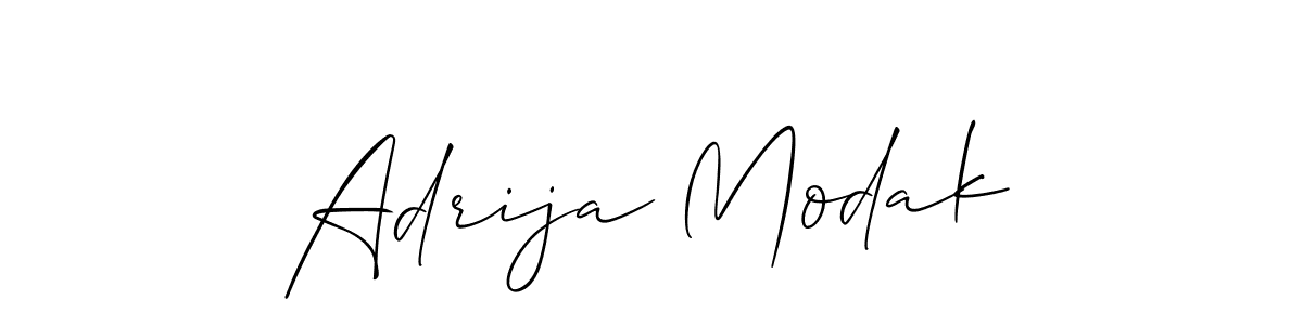 if you are searching for the best signature style for your name Adrija Modak. so please give up your signature search. here we have designed multiple signature styles  using Allison_Script. Adrija Modak signature style 2 images and pictures png