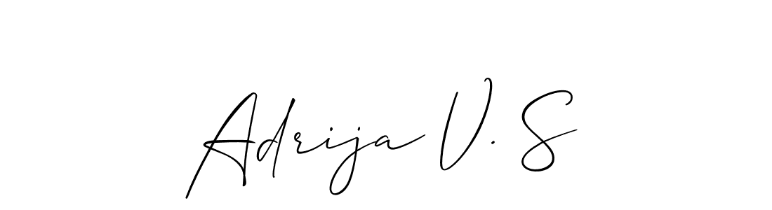 See photos of Adrija V. S official signature by Spectra . Check more albums & portfolios. Read reviews & check more about Allison_Script font. Adrija V. S signature style 2 images and pictures png