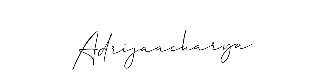 How to make Adrijaacharya signature? Allison_Script is a professional autograph style. Create handwritten signature for Adrijaacharya name. Adrijaacharya signature style 2 images and pictures png