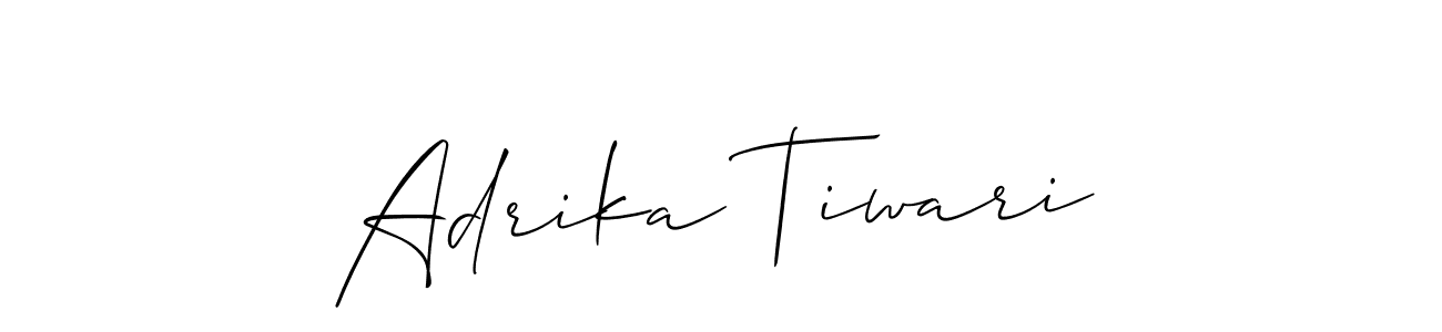 The best way (Allison_Script) to make a short signature is to pick only two or three words in your name. The name Adrika Tiwari include a total of six letters. For converting this name. Adrika Tiwari signature style 2 images and pictures png