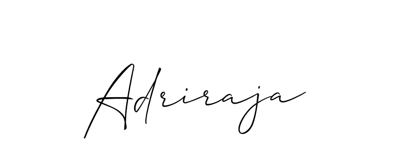 Use a signature maker to create a handwritten signature online. With this signature software, you can design (Allison_Script) your own signature for name Adriraja. Adriraja signature style 2 images and pictures png