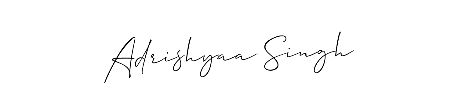 This is the best signature style for the Adrishyaa Singh name. Also you like these signature font (Allison_Script). Mix name signature. Adrishyaa Singh signature style 2 images and pictures png