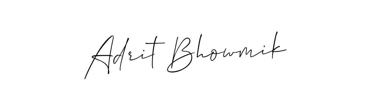 How to make Adrit Bhowmik signature? Allison_Script is a professional autograph style. Create handwritten signature for Adrit Bhowmik name. Adrit Bhowmik signature style 2 images and pictures png