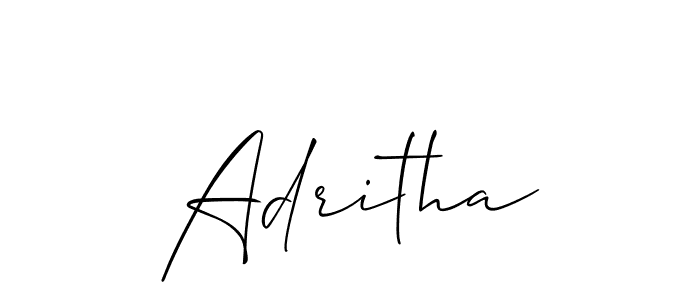 You can use this online signature creator to create a handwritten signature for the name Adritha. This is the best online autograph maker. Adritha signature style 2 images and pictures png