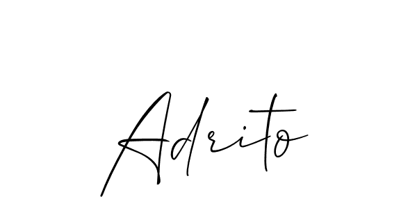 You can use this online signature creator to create a handwritten signature for the name Adrito. This is the best online autograph maker. Adrito signature style 2 images and pictures png