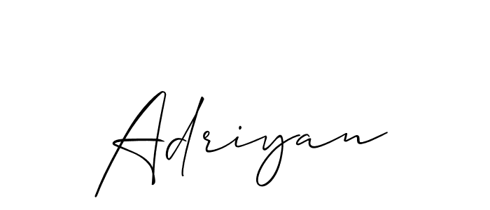 Adriyan stylish signature style. Best Handwritten Sign (Allison_Script) for my name. Handwritten Signature Collection Ideas for my name Adriyan. Adriyan signature style 2 images and pictures png