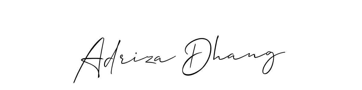 Make a beautiful signature design for name Adriza Dhang. With this signature (Allison_Script) style, you can create a handwritten signature for free. Adriza Dhang signature style 2 images and pictures png