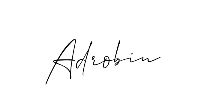 It looks lik you need a new signature style for name Adrobin. Design unique handwritten (Allison_Script) signature with our free signature maker in just a few clicks. Adrobin signature style 2 images and pictures png