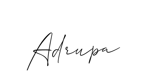 It looks lik you need a new signature style for name Adrupa. Design unique handwritten (Allison_Script) signature with our free signature maker in just a few clicks. Adrupa signature style 2 images and pictures png