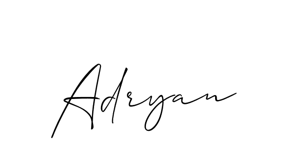 It looks lik you need a new signature style for name Adryan. Design unique handwritten (Allison_Script) signature with our free signature maker in just a few clicks. Adryan signature style 2 images and pictures png