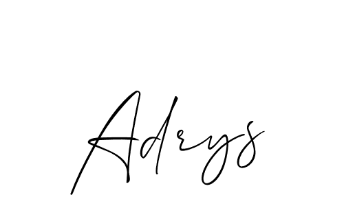 Make a beautiful signature design for name Adrys. With this signature (Allison_Script) style, you can create a handwritten signature for free. Adrys signature style 2 images and pictures png