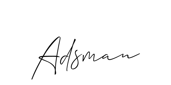 Adsman stylish signature style. Best Handwritten Sign (Allison_Script) for my name. Handwritten Signature Collection Ideas for my name Adsman. Adsman signature style 2 images and pictures png