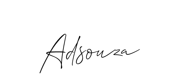 Adsouza stylish signature style. Best Handwritten Sign (Allison_Script) for my name. Handwritten Signature Collection Ideas for my name Adsouza. Adsouza signature style 2 images and pictures png