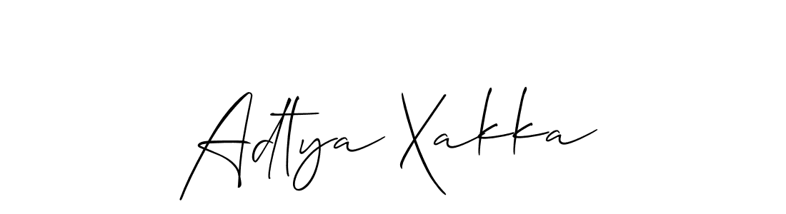 Similarly Allison_Script is the best handwritten signature design. Signature creator online .You can use it as an online autograph creator for name Adtya Xakka. Adtya Xakka signature style 2 images and pictures png