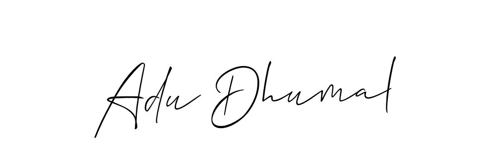 Here are the top 10 professional signature styles for the name Adu Dhumal. These are the best autograph styles you can use for your name. Adu Dhumal signature style 2 images and pictures png