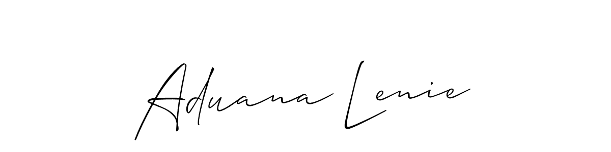 Once you've used our free online signature maker to create your best signature Allison_Script style, it's time to enjoy all of the benefits that Aduana Lenie name signing documents. Aduana Lenie signature style 2 images and pictures png