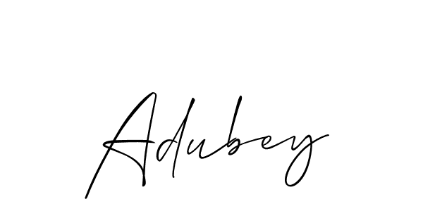 Create a beautiful signature design for name Adubey. With this signature (Allison_Script) fonts, you can make a handwritten signature for free. Adubey signature style 2 images and pictures png