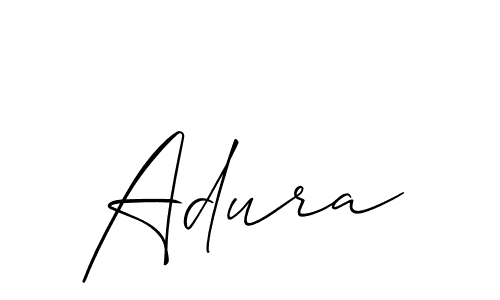 Similarly Allison_Script is the best handwritten signature design. Signature creator online .You can use it as an online autograph creator for name Adura. Adura signature style 2 images and pictures png