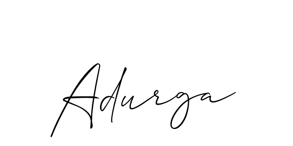 How to make Adurga name signature. Use Allison_Script style for creating short signs online. This is the latest handwritten sign. Adurga signature style 2 images and pictures png