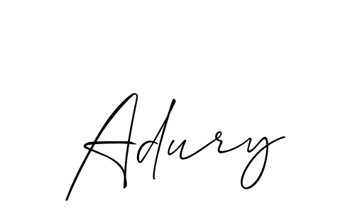 Adury stylish signature style. Best Handwritten Sign (Allison_Script) for my name. Handwritten Signature Collection Ideas for my name Adury. Adury signature style 2 images and pictures png