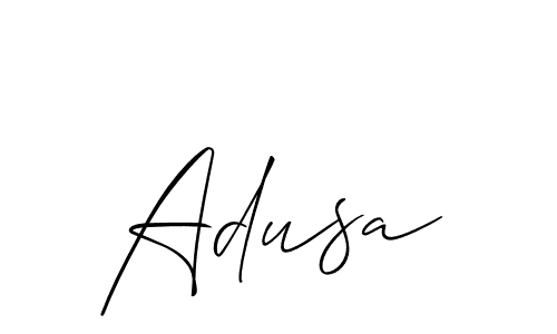 How to make Adusa signature? Allison_Script is a professional autograph style. Create handwritten signature for Adusa name. Adusa signature style 2 images and pictures png