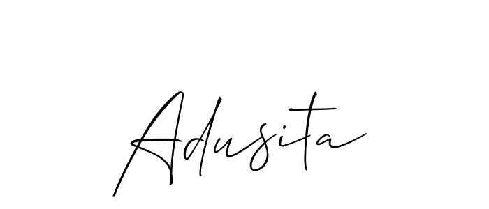 Make a beautiful signature design for name Adusita. With this signature (Allison_Script) style, you can create a handwritten signature for free. Adusita signature style 2 images and pictures png